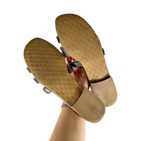 Sam Edelman Bay Sandals Black Leather Slides Womens Size 8M - Picture 7 of 8